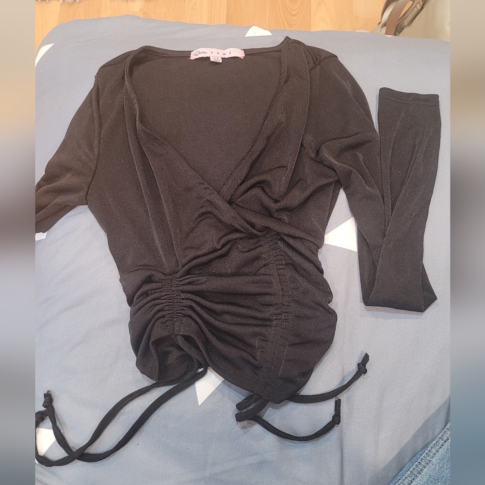 black party ruched top